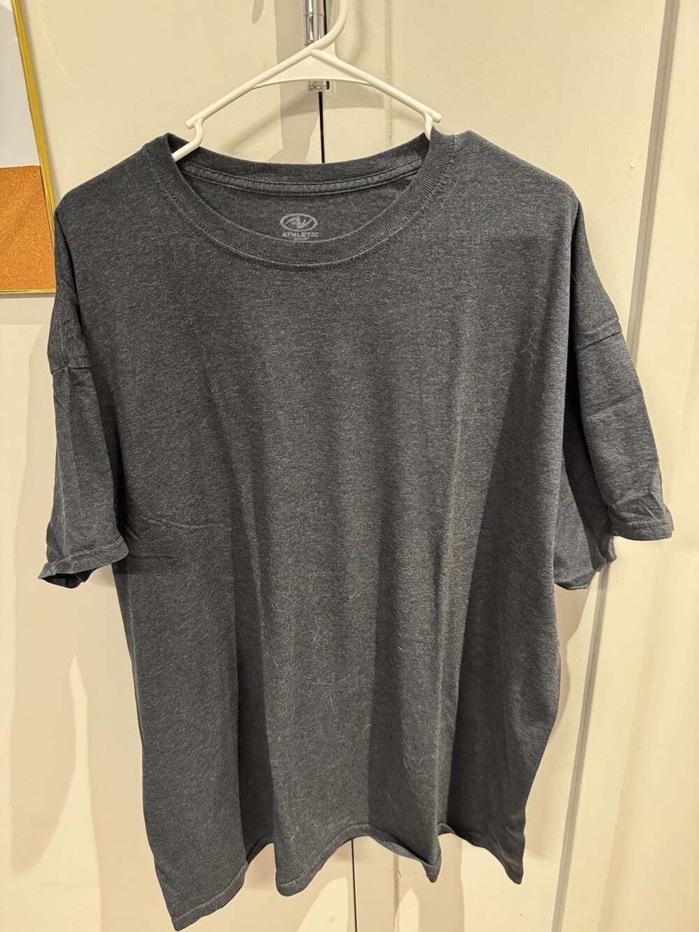 Athletic Works Men's Heathered Charcoal Gray Short Sleeve T-Shirt 2XL